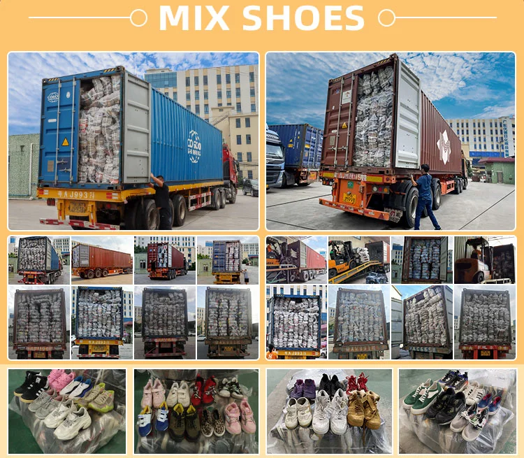 Factory Wholesale Second Hand Mixed Shoes in Bales Men Women Used Shoes