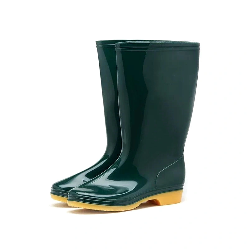 100% Waterproof Cheap PVC Women Long Work Safety Rain Boots