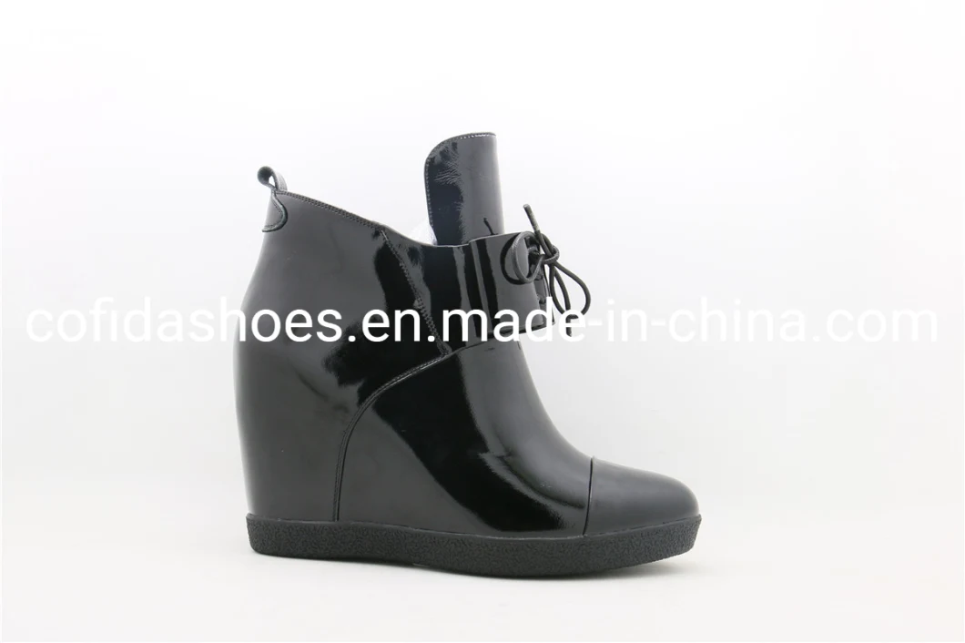 Sexy Wedge High Heels Leather Warm Ankle Boots Short Boots Women Boots