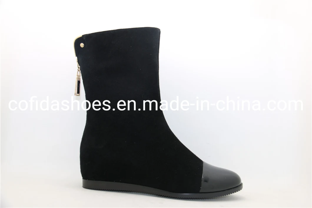 Sexy Wedge High Heels Leather Warm Ankle Boots Short Boots Women Boots