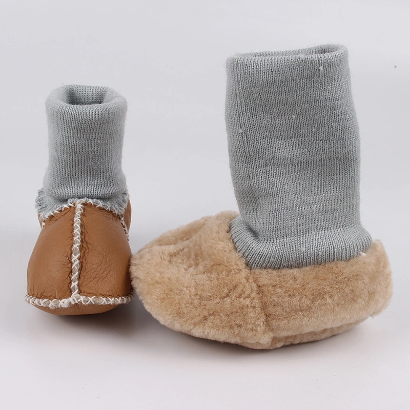 Super Soft Lambskin Fur Baby Shoes Shearling Genuine Natural Wool for Toddlers