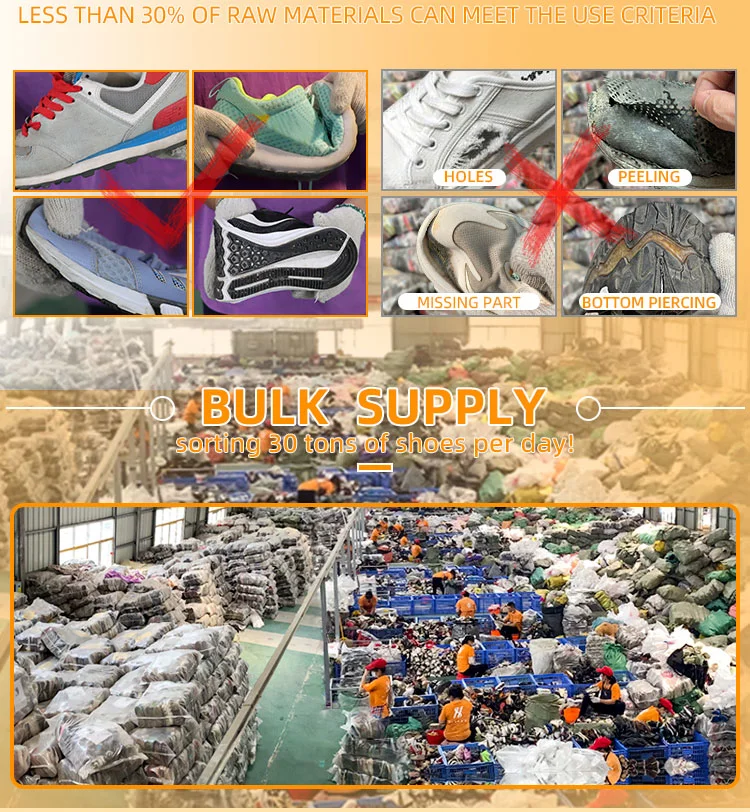 Factory Wholesale Second Hand Mixed Shoes in Bales Men Women Used Shoes