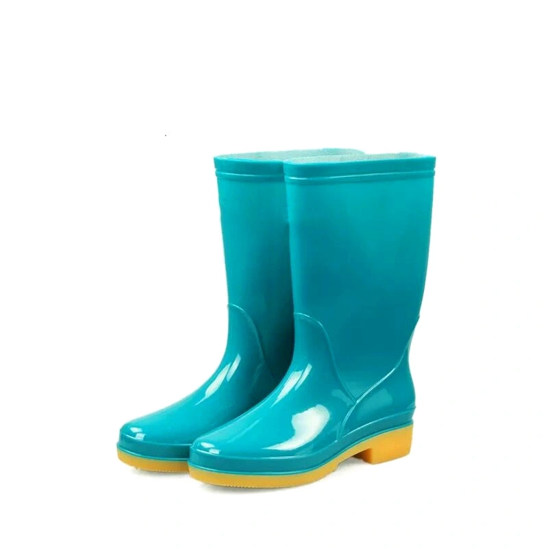 100% Waterproof Cheap PVC Women Long Work Safety Rain Boots