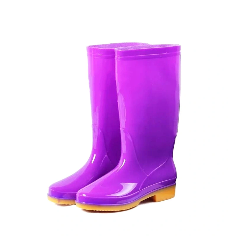 100% Waterproof Cheap PVC Women Long Work Safety Rain Boots