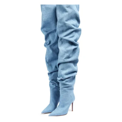 New Styles of 2023 Winter Collections Over The Knee Wrinkle Women Long Boots